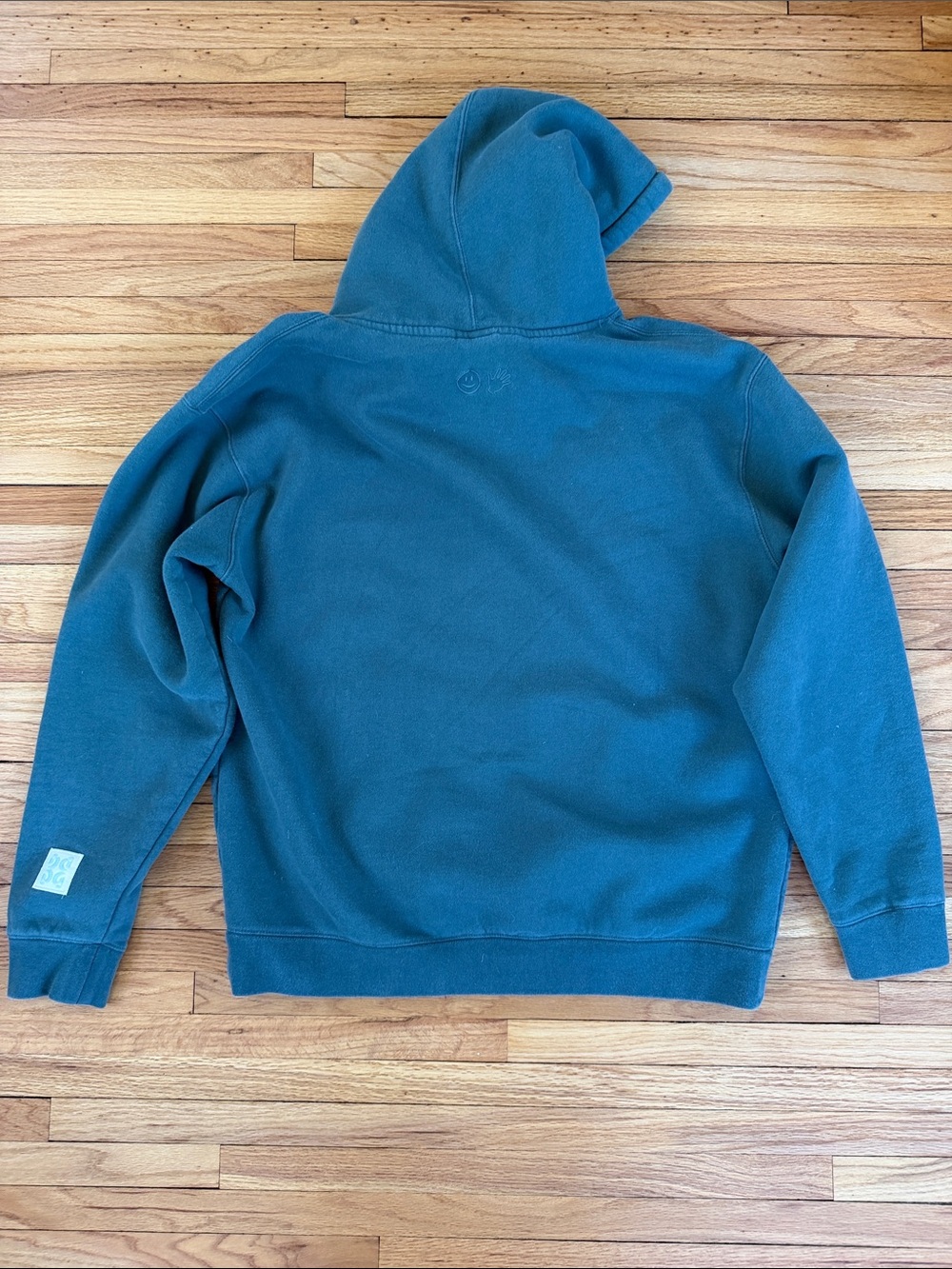 Glossier Teal Hooded Sweatshirt - Picture 6 of 6